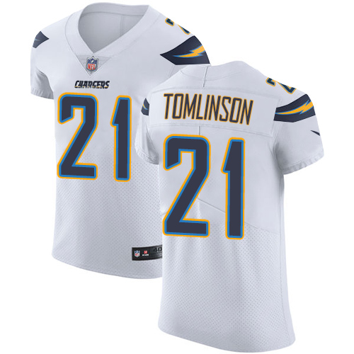 Nike Chargers #21 LaDainian Tomlinson White Men's Stitched NFL Vapor Untouchable Elite Jersey
